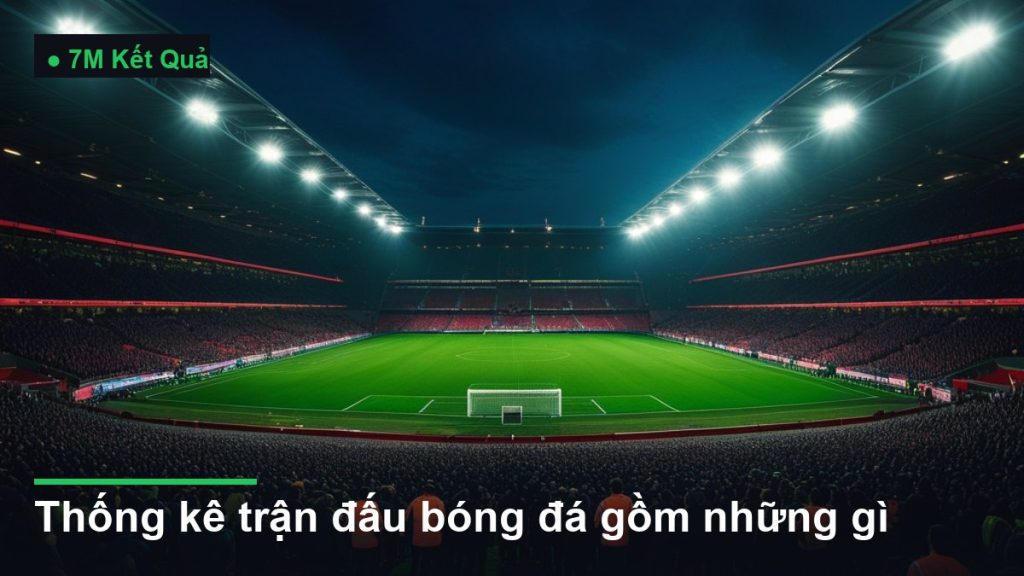 sân vận động bóng đá về đêm dưới ánh đèn pha - thống kê trận đấu bóng đá gồm những gì
